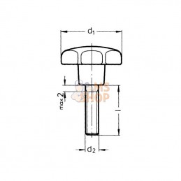 6336S1263; KRAMP; Poignée M12 x 63 mm tige 25 mm; pièce detachée