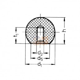 319C1250; KRAMP; Boule sphérique M12 x 50; pièce detachée