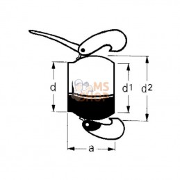 8149700; KRAMP; Mâle 8" borgne Bauer; pièce detachée