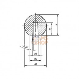 1108102506; KRAMP; Rotule M6x25 mm; pièce detachée