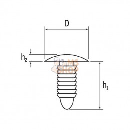 KS167209; KRAMP; Goujon de pression 5,9 - 7,2mm; pièce detachée