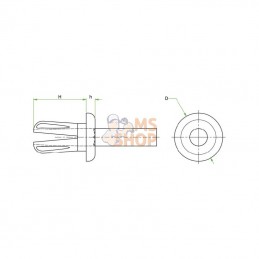 KS930024; KRAMP; Rivets à insérer 6x10mm; pièce detachée