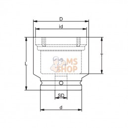 DPKM13; UNBRANDED; Douille 3/4" KM/AN 13 (M65x2); pièce detachée