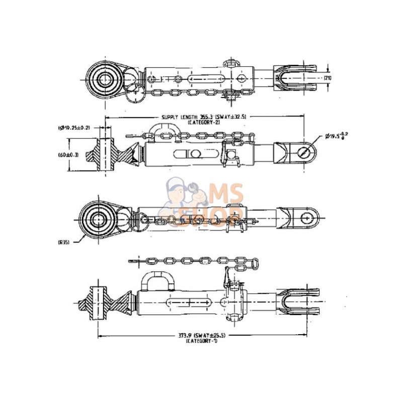 RE242457N; KRAMP; Stabilisateur; pièce detachée