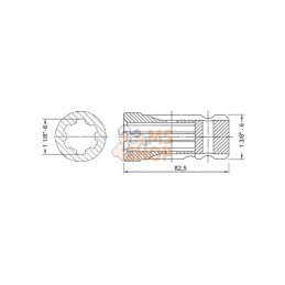TP245; KRAMP; Raccord 1"1/8; pièce detachée