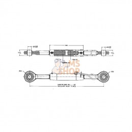 AL205179N; KRAMP; Barre supérieure 300-M36 Cat 3; pièce detachée