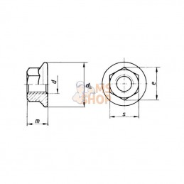 10VT; KRAMP; Ecrou Tensilock M10 cl.8 zingué; pièce detachée