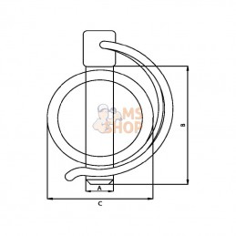 SLP4532; KRAMP; Goupille demi-lune 4.5x32mm Kramp; pièce detachée