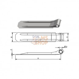 730051KR; KRAMP; Charnière zinguée; pièce detachée