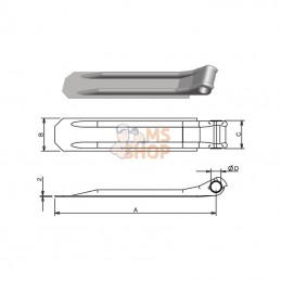 730050KR; KRAMP; Charnière zinguée; pièce detachée
