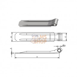 730053KR; KRAMP; Charnière zinguée; pièce detachée
