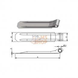 730052KR; KRAMP; Charnière zinguée; pièce detachée