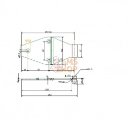 730068KR; KRAMP; Charnière zinguée; pièce detachée