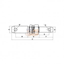 Z422285KR; KRAMP; Axe de bras inférieur 28/22x190mm Cat.1/2 Kramp; pièce detachée