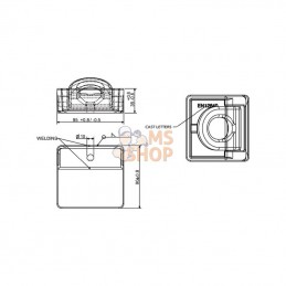 709031KR; KRAMP; Œillet zingué 95 x 90 mm H=35 mm; pièce detachée