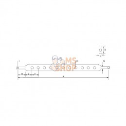 Z628962KR; KRAMP; Barre à trous 960K2 (S126A); pièce detachée