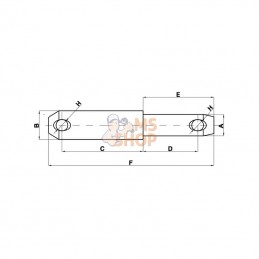 Z328180KR; KRAMP; Axe de bras inférieur 22mm/28mm Cat.1/2 Kramp; pièce detachée