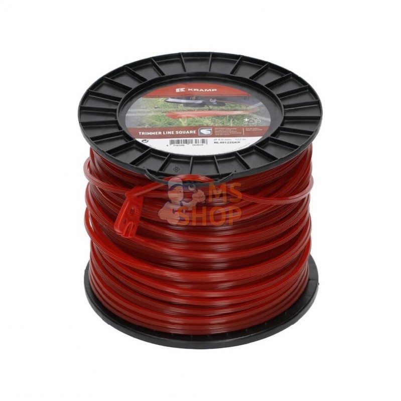 NL40122SKR; KRAMP; Fil de coupe Ø 4mm 122m carré rouge Kramp; pièce detachée