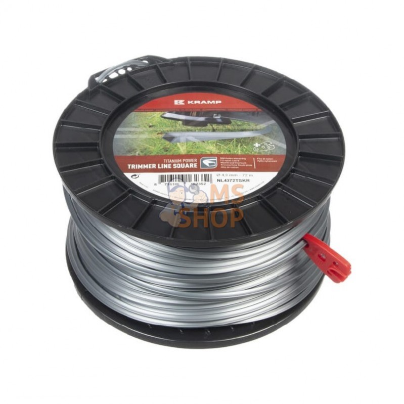 NL4072TSKR; KRAMP; Fil de coupe Ø 4mm 72m carré Titanium Power gris Kramp; pièce detachée
