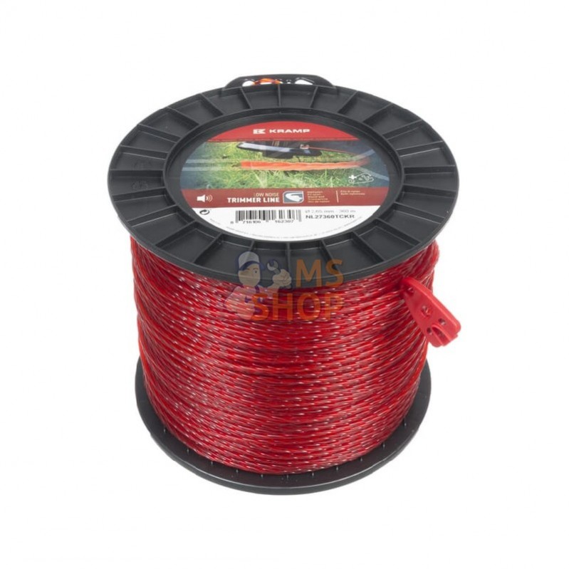 NL27360TCKR; KRAMP; Fil de coupe Ø 2.65mm 360m torsadé rouge Kramp; pièce detachée