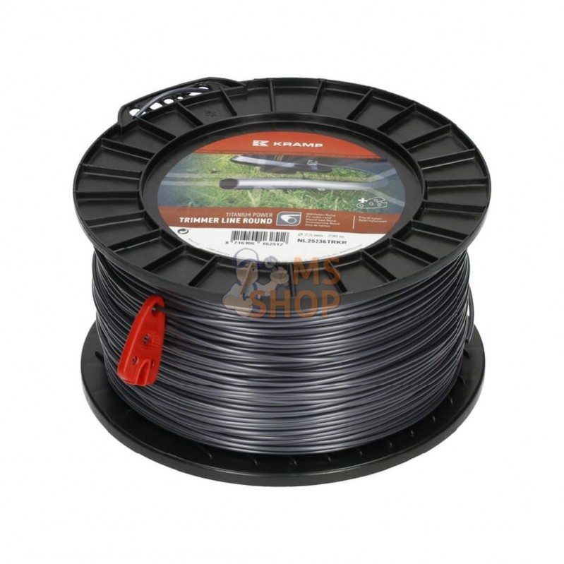 NL25236TRKR; KRAMP; Fil de coupe Ø 2.5mm 236m rond Titanium Power gris Kramp; pièce detachée
