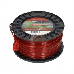 NL24207SKR; KRAMP; Fil de coupe Ø 2.4mm 207m carré rouge Kramp; pièce detachée