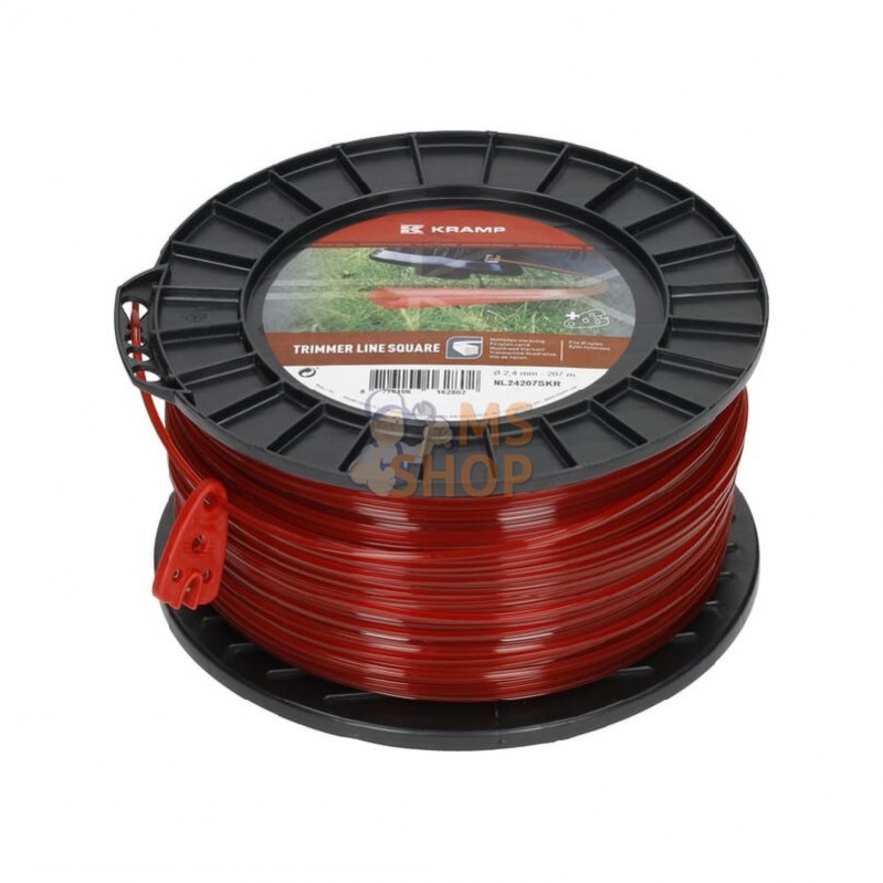 NL24207SKR; KRAMP; Fil de coupe Ø 2.4mm 207m carré rouge Kramp; pièce detachée