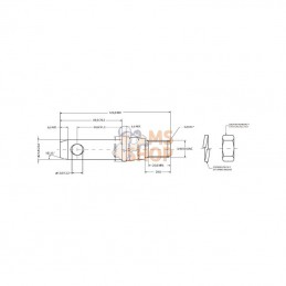 Z422191KR; KRAMP; Axe de bras inférieur 22x125mm Kramp; pièce detachée