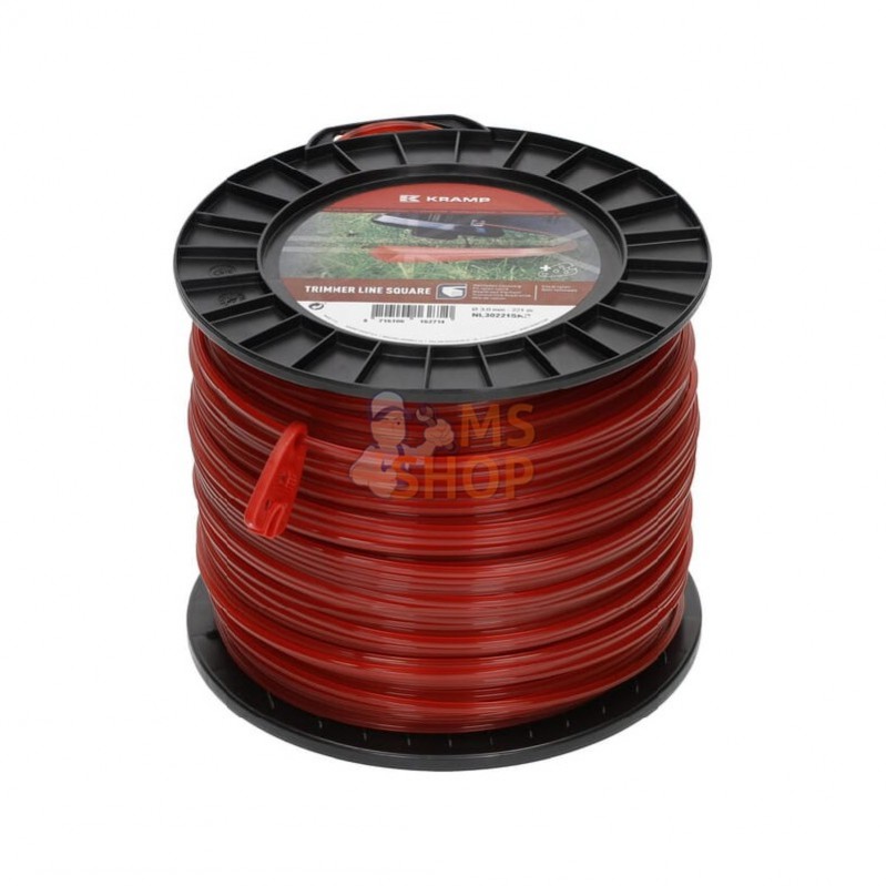 NL30221SKR; KRAMP; Fil de coupe Ø 3mm 221m carré rouge Kramp; pièce detachée
