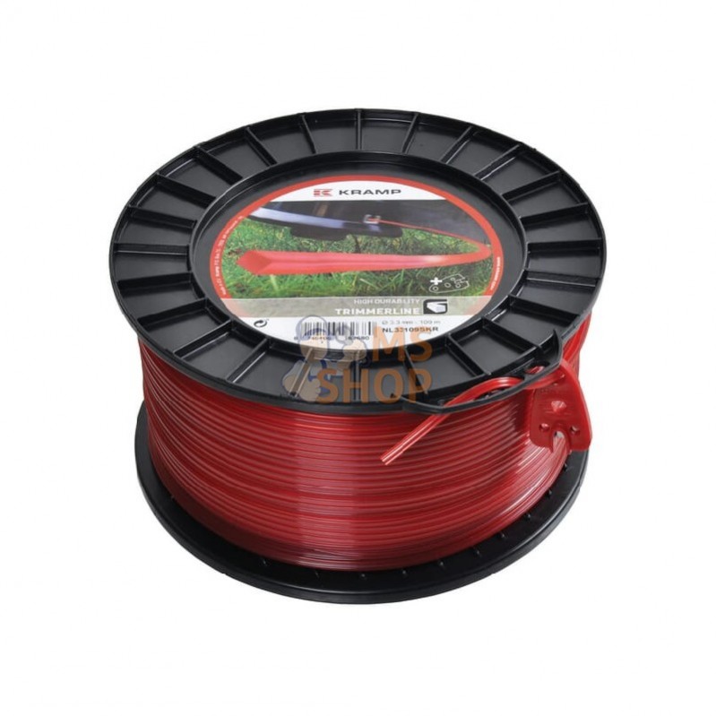 NL33109SKR; KRAMP; Fil de coupe Ø 3.3mm 109m carré rouge Kramp; pièce detachée