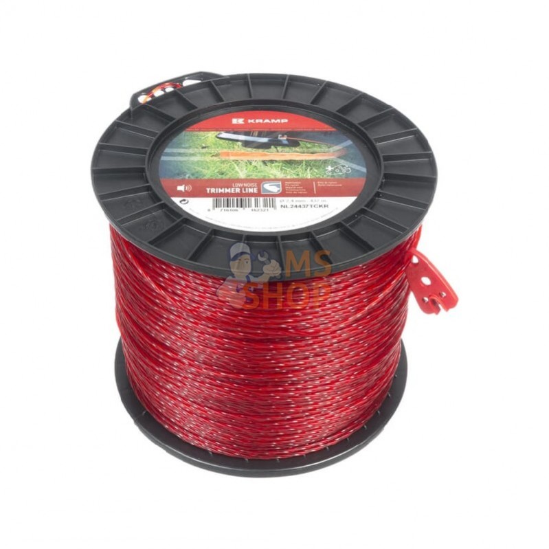 NL24437TCKR; KRAMP; Fil de coupe Ø 2.4mm 437m torsadé rouge Kramp; pièce detachée