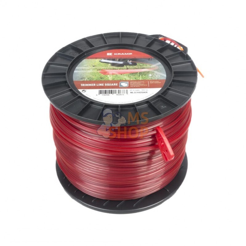 NL33182SKR; KRAMP; Fil de coupe Ø 3.3mm 182m carré rouge Kramp; pièce detachée