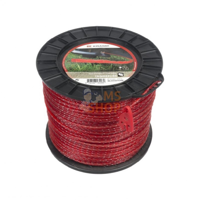 NL33232TCKR; KRAMP; Fil de coupe Ø 3.3mm 232m torsadé rouge Kramp; pièce detachée