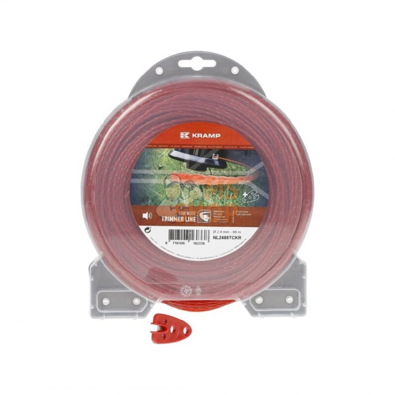 NL2488TCKR; KRAMP; Fil de coupe Ø 2.4mm 88m torsadé rouge Kramp; pièce detachée