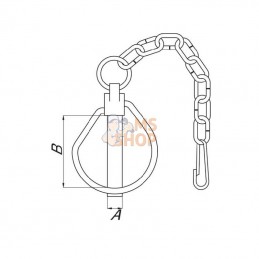 LP916060KR; KRAMP; Goupille de sécurité + chaîne; pièce detachée