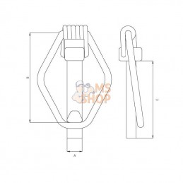 LP1112KR; KRAMP; Goupille clip à ressort; pièce detachée
