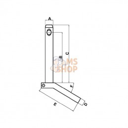 Z519130KR; KRAMP; Axe avec poigné 19x130mm Kramp; pièce detachée