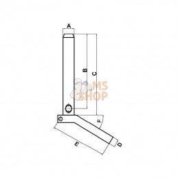 Z519123HKR; KRAMP; Axe avec poigné 19x123mm Kramp; pièce detachée
