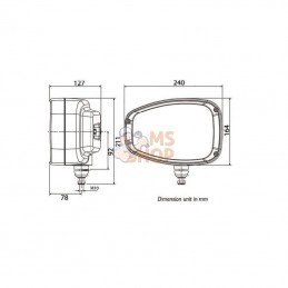 LA10209; KRAMP; Phare avant LED 22/32W-droit; pièce detachée
