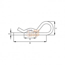 CL6ELKR; KRAMP; Goupille Beta 6mm Kramp; pièce detachée