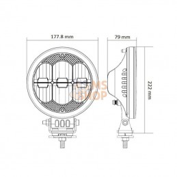 LA80025; KRAMP; Feu de route rond à LED 177 mm; pièce detachée