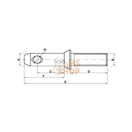 Z422145KR; KRAMP; Axe de bras inférieur 22x127mm Cat.1 Kramp; pièce detachée