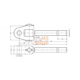 TL3035200RKR; KRAMP; Chape articulée M30 x 3.5 D; pièce detachée