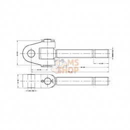 TL3035200LKR; KRAMP; Chape articulée M30 x 3.5 G; pièce detachée