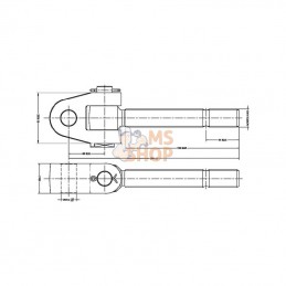 TL3035190RKR; KRAMP; Chape articulée M30 x 3.5 D; pièce detachée