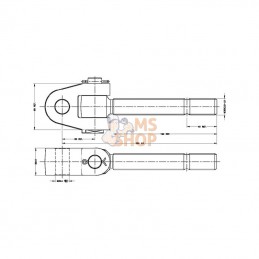 TL3035254LKR; KRAMP; Chape articulée M30 x 3.5 G; pièce detachée