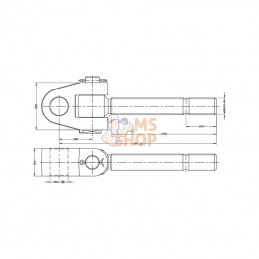 TL3035320RKR; KRAMP; Chape articulée M30 x 3.5 D; pièce detachée