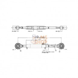 RE243923N; KRAMP; Barre supérieure 296-M30 Cat 2; pièce detachée
