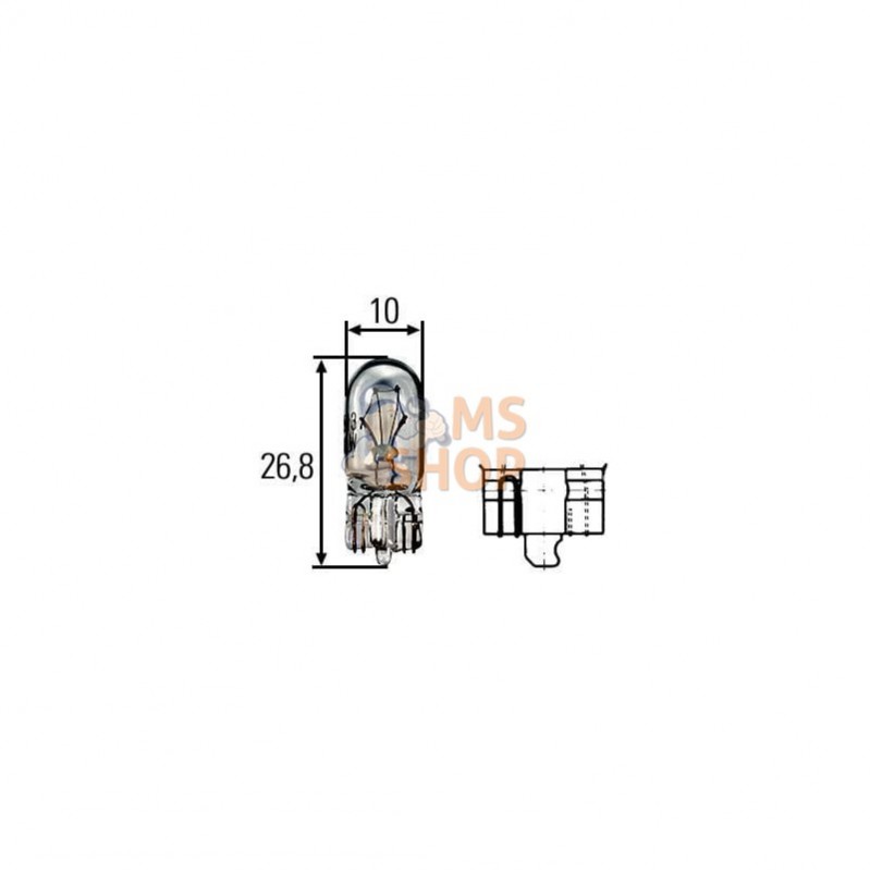 8GA008901241; HELLA; Ampour W2,1x9,5 d 24V; pièce detachée