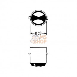 GL12748; HELLA; Ampoule 12V 45/40W BA20d; pièce detachée